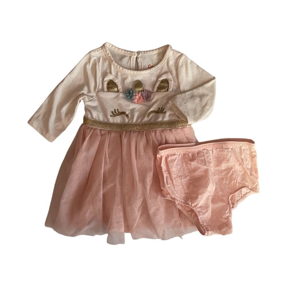 ❤️ Cat & Jack Reindeer Party Dress Size 12 Months